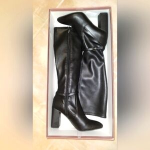 Black Franco Sarto Tall Boots - Womens Size 7